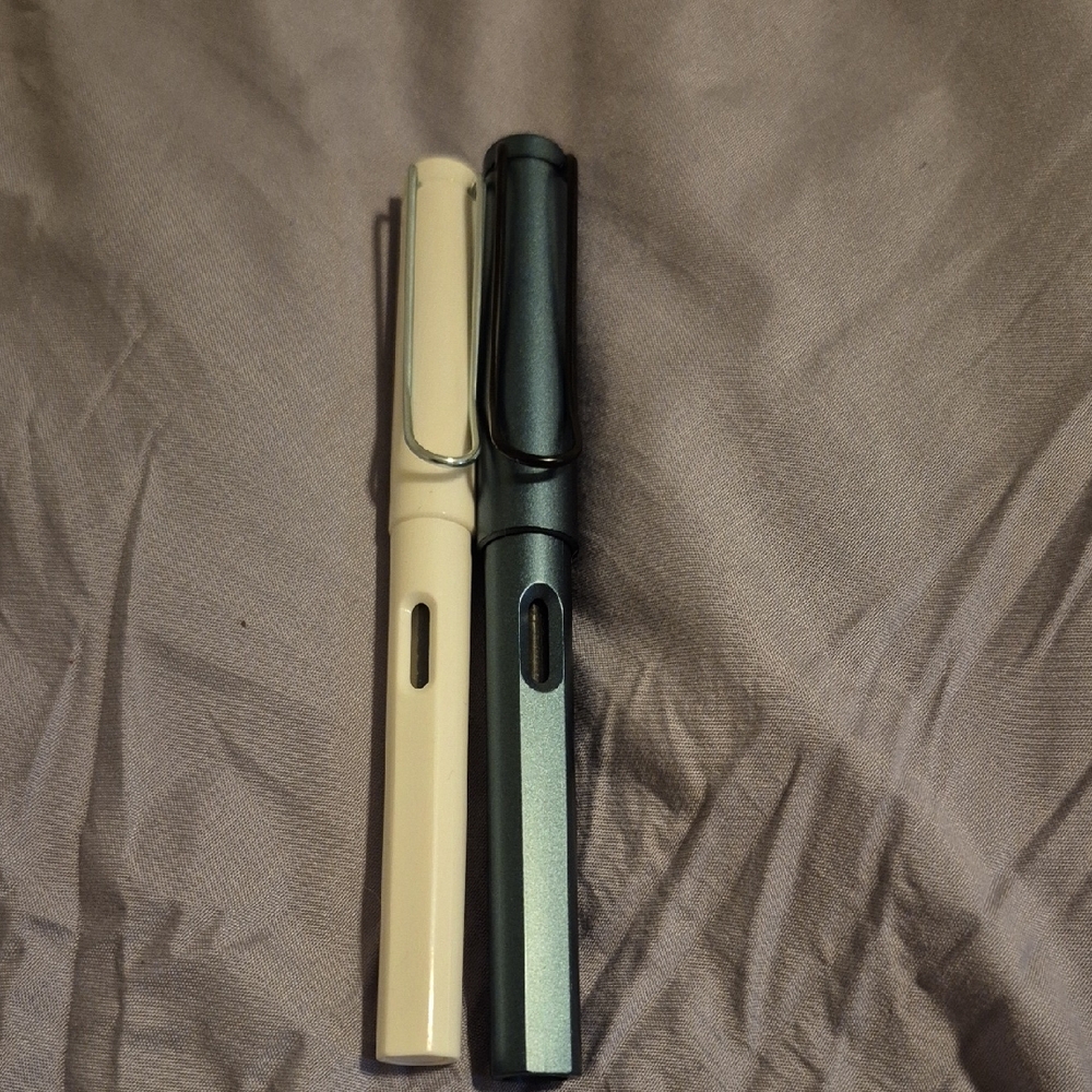 2 Lamy-style Fountain Pens Fine/Extra Fine Nibs Brand New
